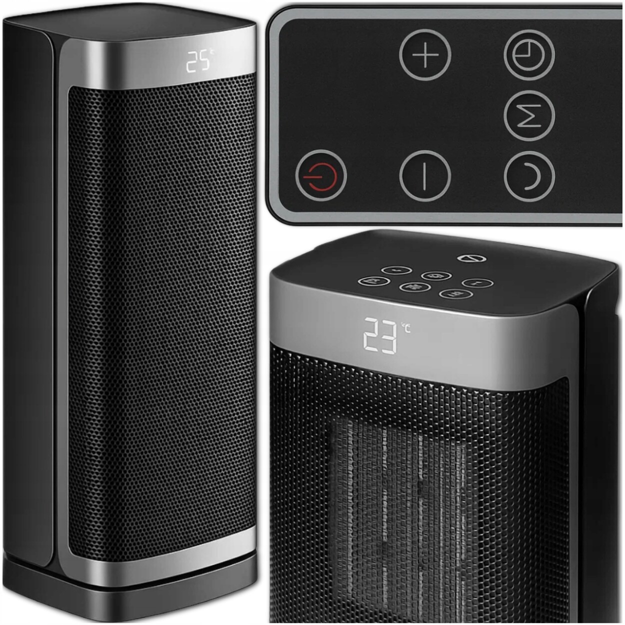 Termoventilátor Farelka Tichý 2000 W Časovač 4 Energeticky úsporné režimy Výkonný