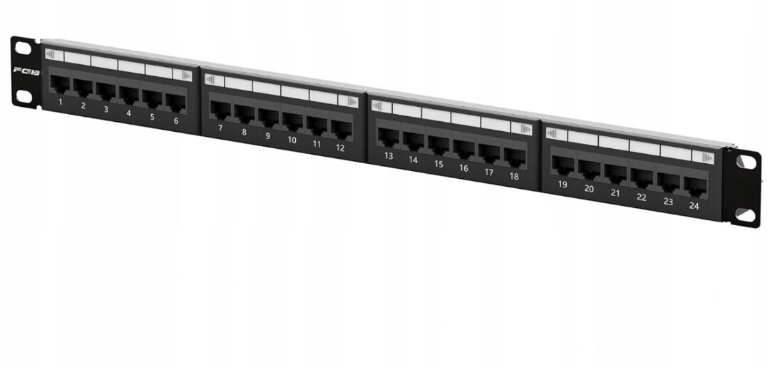 Fgb Cat 7 panelový krosový rozvaděč 24 portů RJ45-19