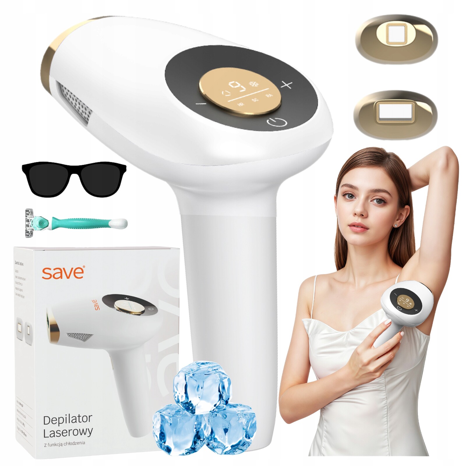 Ipl epilátor Ipl Bezbolestný Pro Tělo Obličejových Bikin A Chladící Nástavce