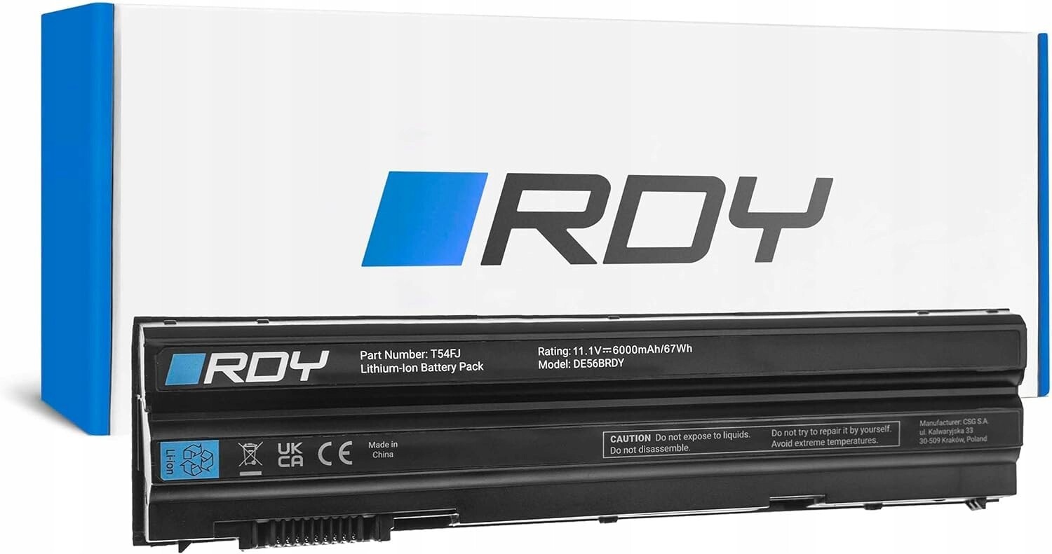 Baterie T54FJ pro Dell E6420 E6430 E6520 E6530 (Kapacita: 6000 mAh 11.1 V)