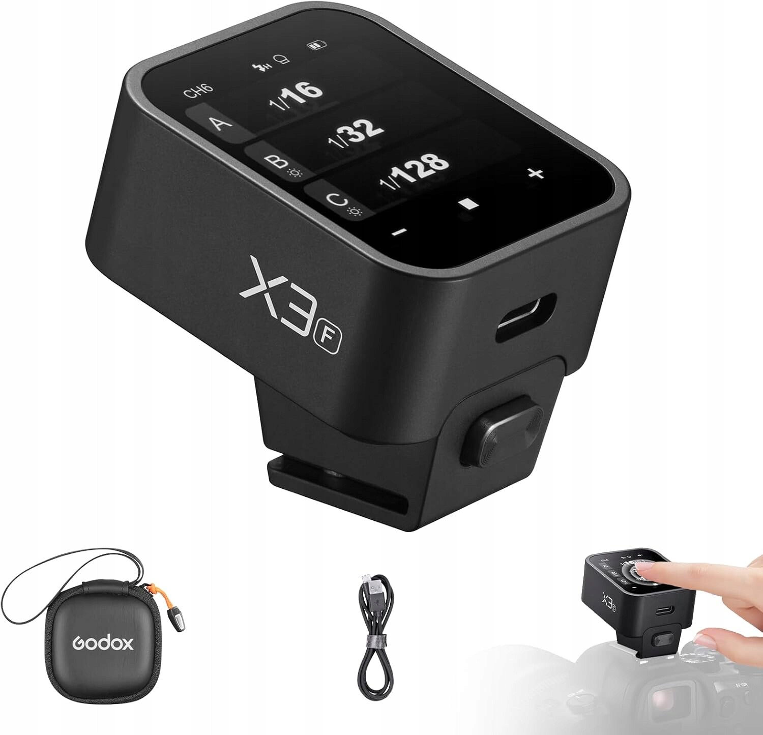 Godox X3-F Ttl bezdrátový spouštěč Blesku pro Fujifilm 2.4 GHz