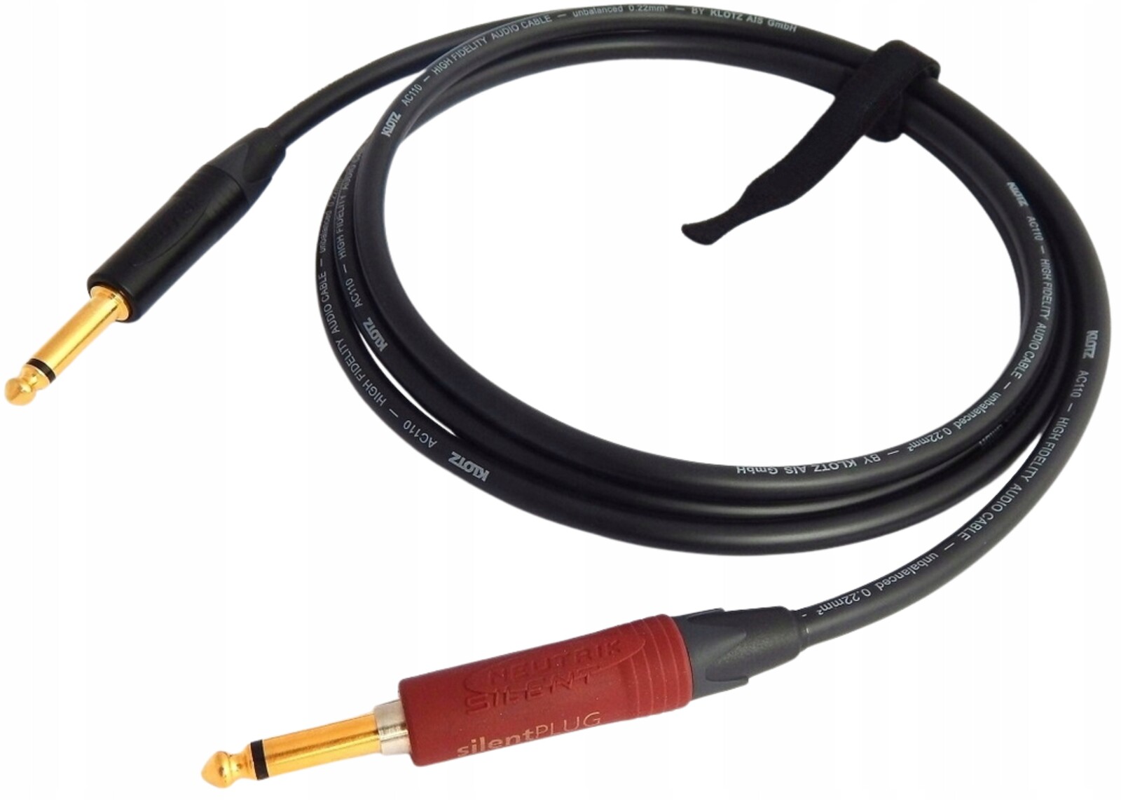 Klotz AC110 Instrumentální Kabel Jack Silent 6,3 mm Kytarový Pro Efekty 15 m