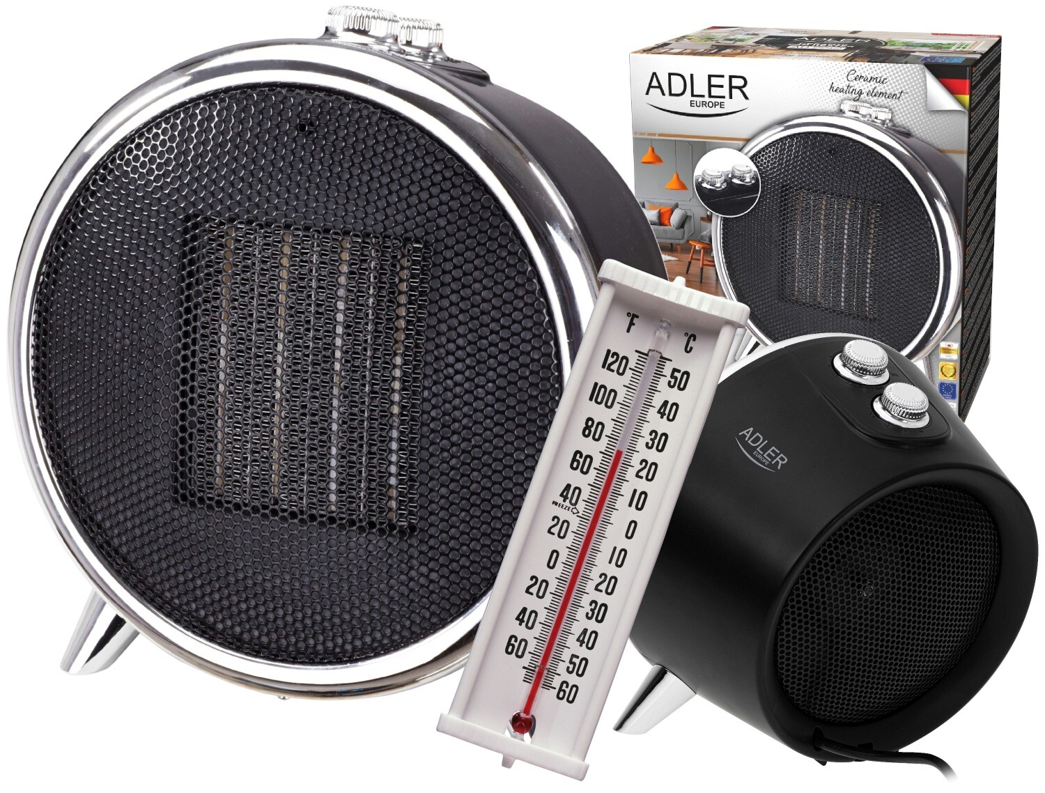 moderní keramický radiátor 1500W Termostat s režimem podlahového ventilátoru