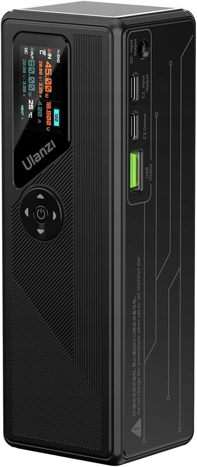 Baterie akumulátor pro kameru Ulanzi BS004 19200mAh Pd 100W Oled displej