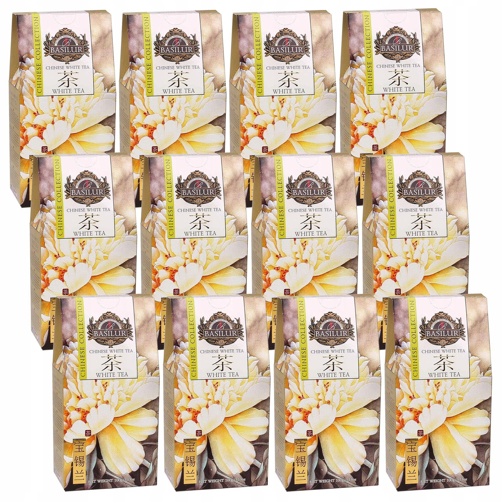 Basilur čínský bílý čaj bílý listový čaj bez přísad 100 g x 12