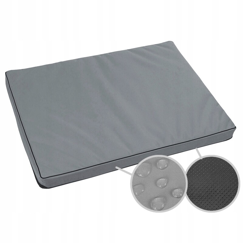 Pelíšek potah matrace postel pro psa pelíšek pro kočky, 120x90x6cm, světle šedočerná