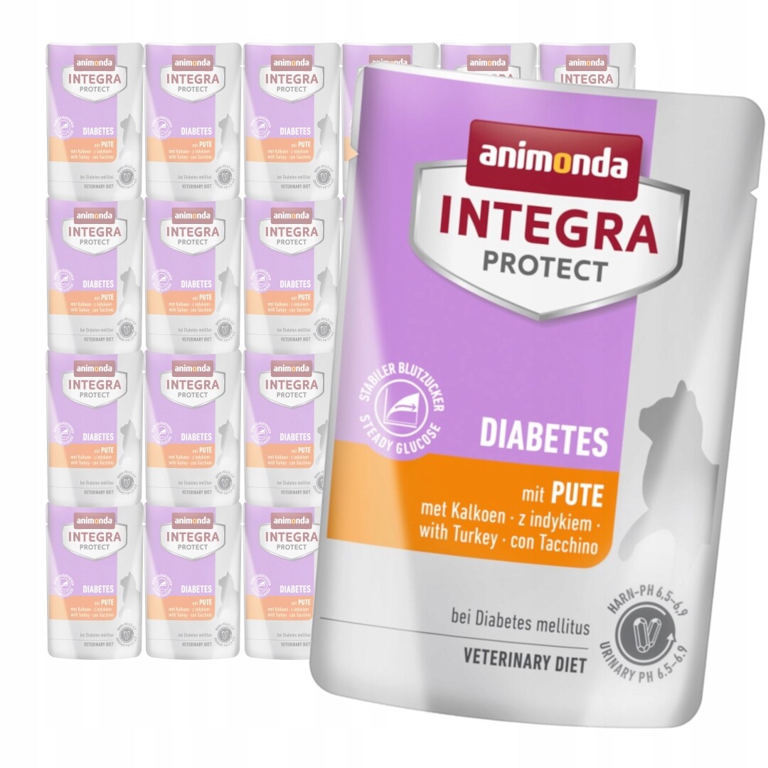 Animonda Integra Protect Diabetes 24x85g Krmivo Pro Kočky s diabetem Krůta
