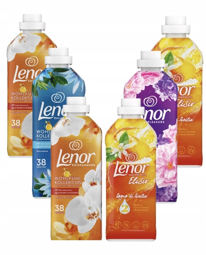 Tekutá Aviváž Lenor Well-being s esenciálními oleji, směs Německo
