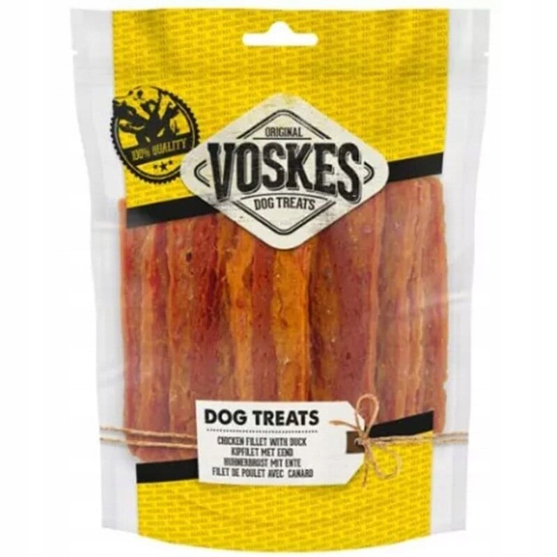 Sušený kuřecí a kachní Filé pro Pamlsek psů, pamlsek 400 g