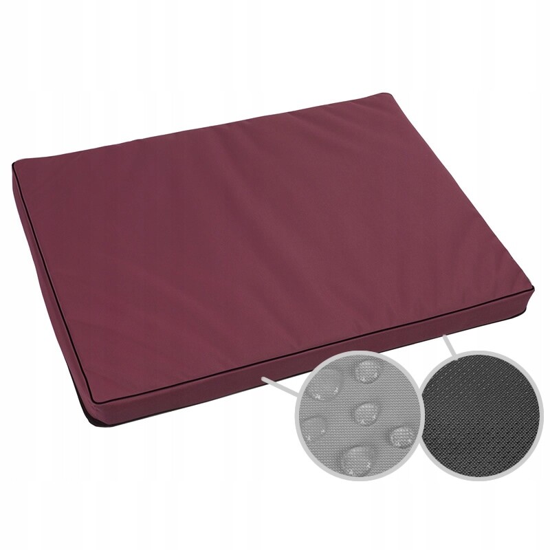 Pelíšek matrace potah postel pro psa pelíšek pro kočky, 65x50x6 cm, vínová a černá