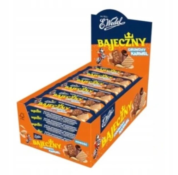 24x 40g Wedel Tyčinka Bajeczny Bajeczny Crunchy Karamel Carton