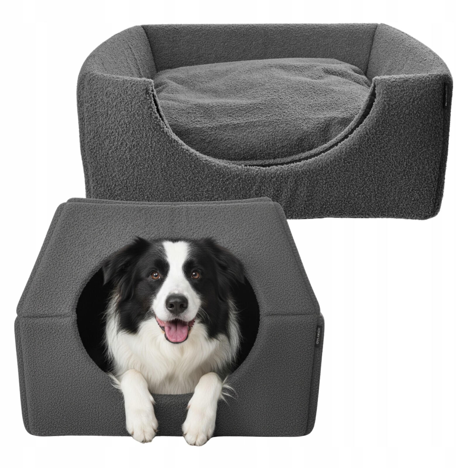 Pelíšek pro psa kočku Budka 2v1 Domeček 70x70cm XL Protiskluzová podložka