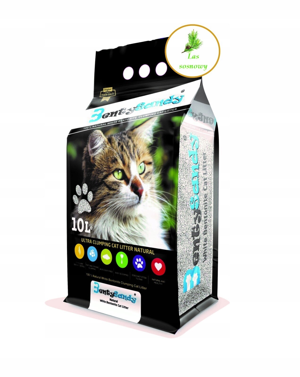 Bentonitové stelivo BentySandy 10 l Borovice/Pine