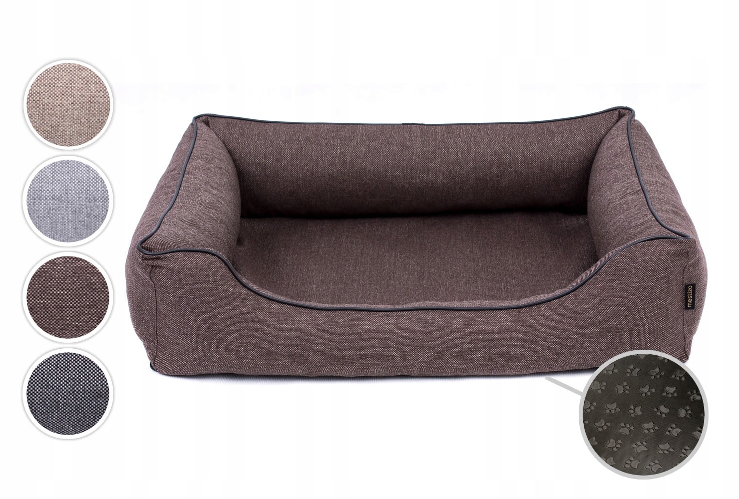 Pelíšek , pohovka, postel pro psa pelíšek potah , 100x75cm, hnědá/černá