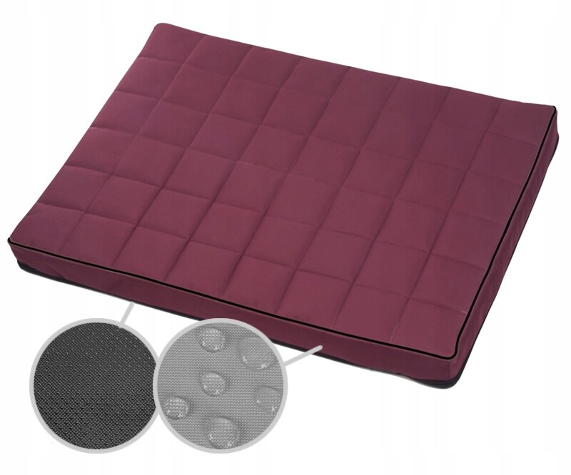 Pelíšek pro psy, matrace Pelíšek potah , vínově-černý, Premium