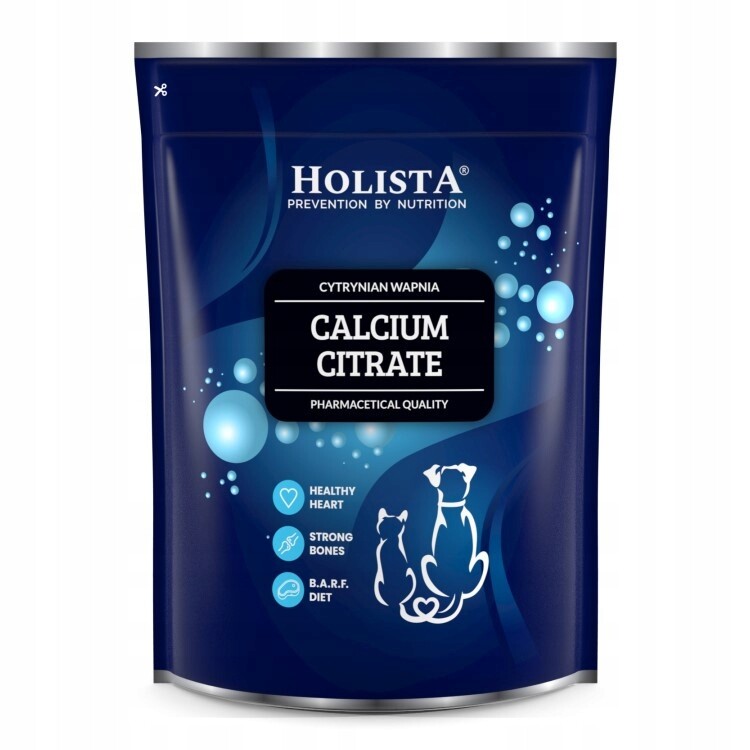 Holista Calcium limeta 1kg Citrát vápenatý pro psy a kočky na kosti Barf