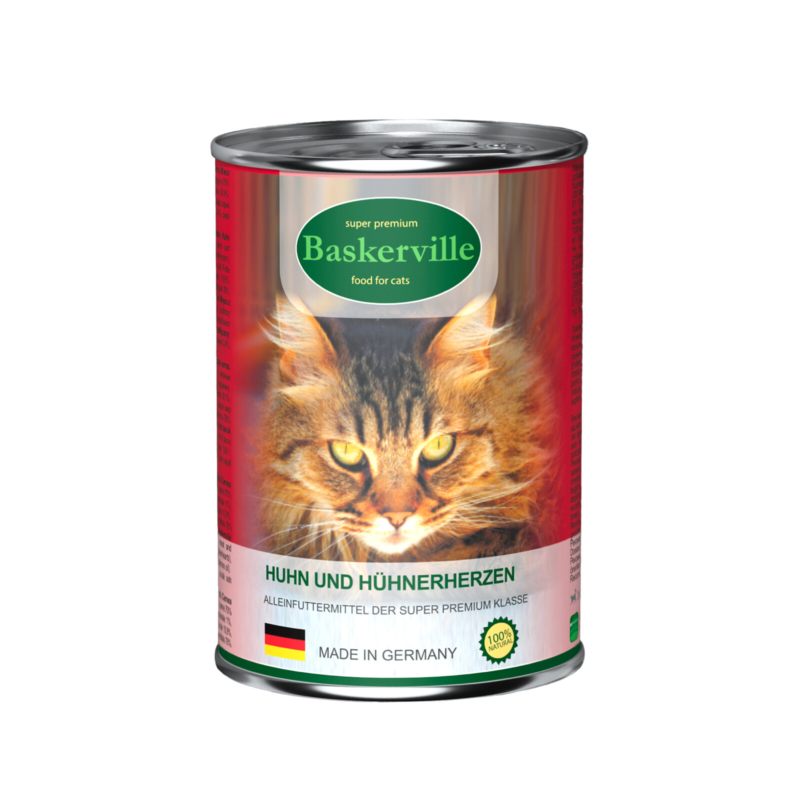 Baskerville Premium mokré krmivo pro kočky Adult Kuře 24x400 g