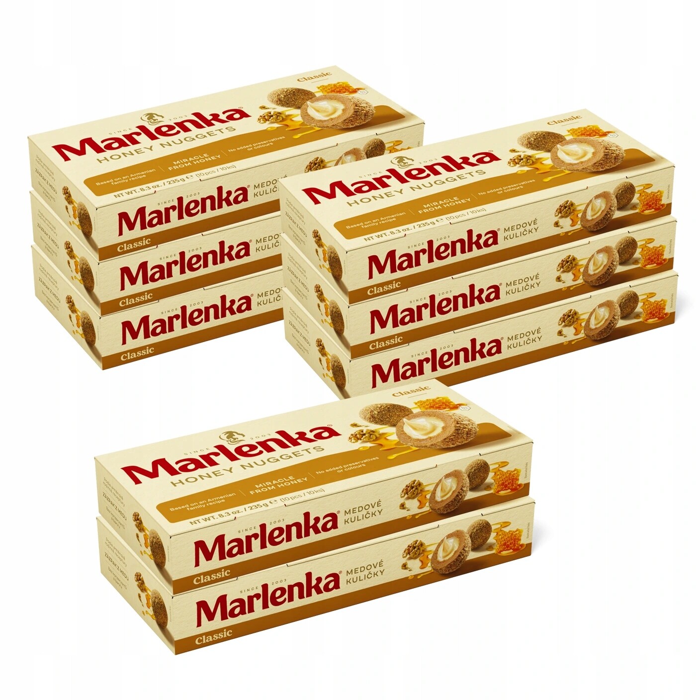 Marlenka Akce 6+2 Medové kuličky 8 x 235 g