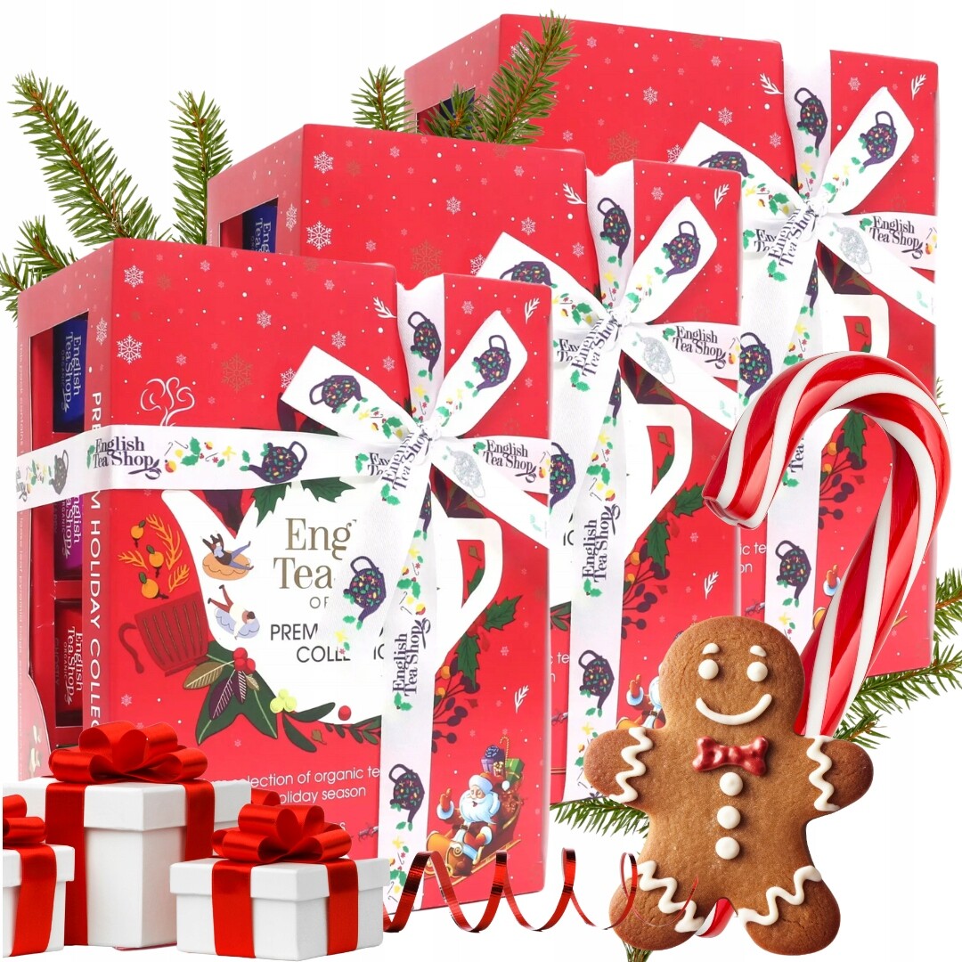 3x Dárková sada černého a zeleného čaj jako Dárek čaj Vánoční Dárek