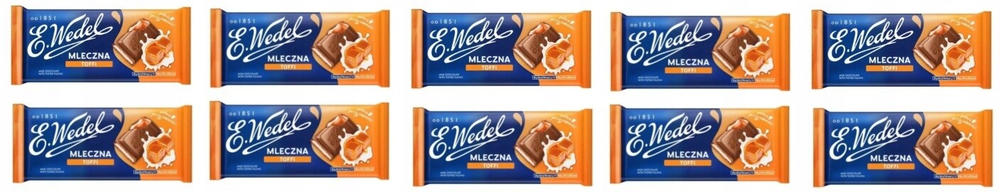 10x 100g Wedel mléčná čokoláda karamel Půlka Kartonu