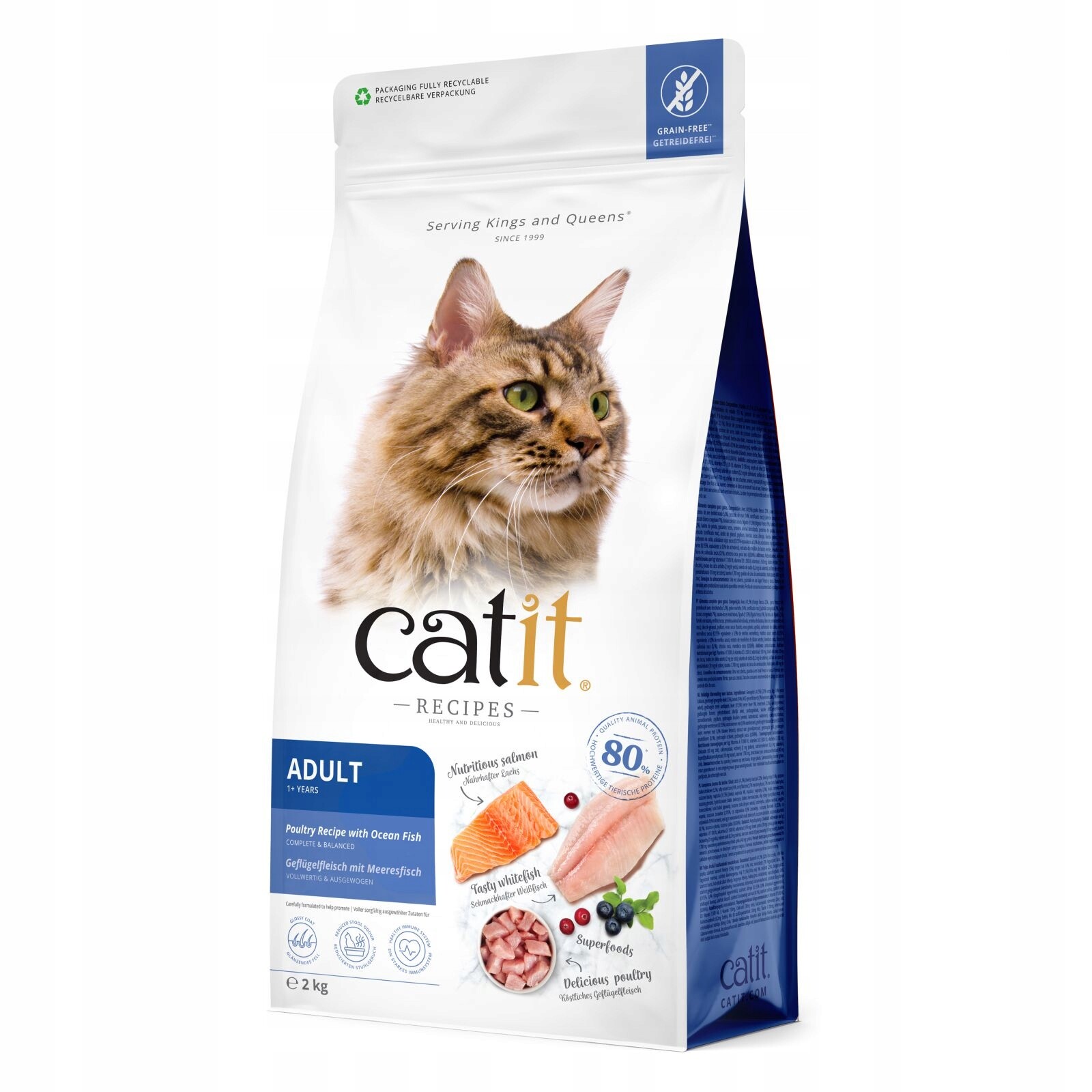 Catit Premium Suché Krmivo Pro Kočky Dospělé Ryby 2 Kg