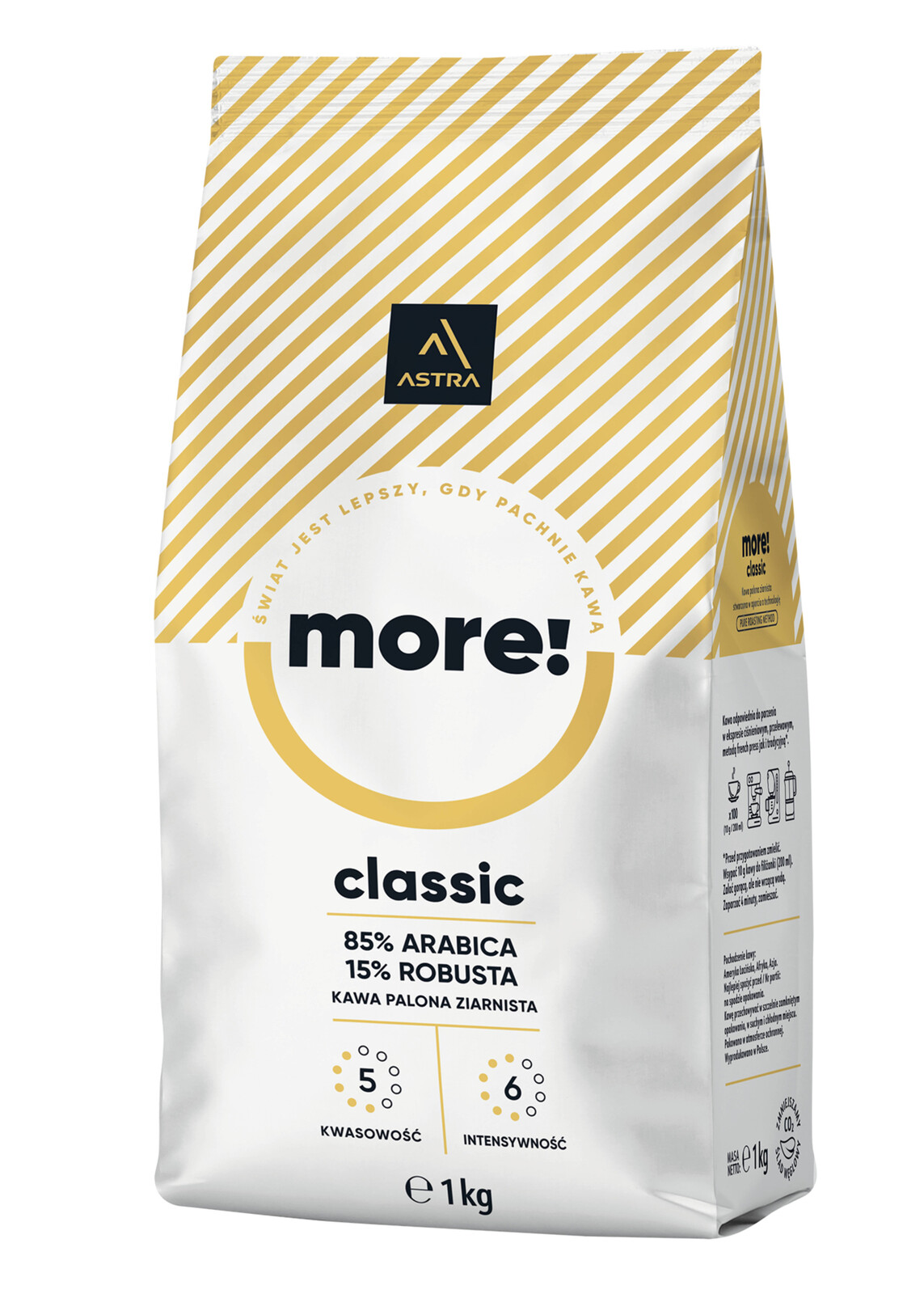 Astra More Classic Káva zrna 1000 g 1 kg