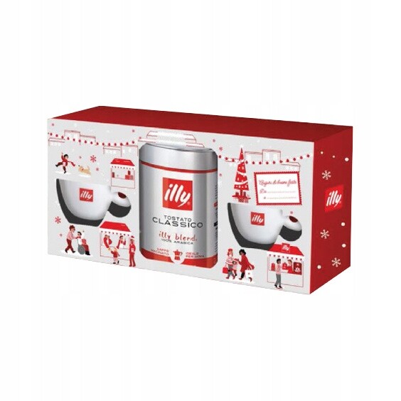 Vánoční sada: Mletá káva Illy Classico 250g, 2x šálek espresso