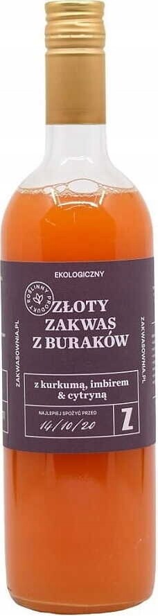 Zlatý kvásek z červené řepy s kurkumou, zázvorem a citronem bezlepkový Bio 700 ml
