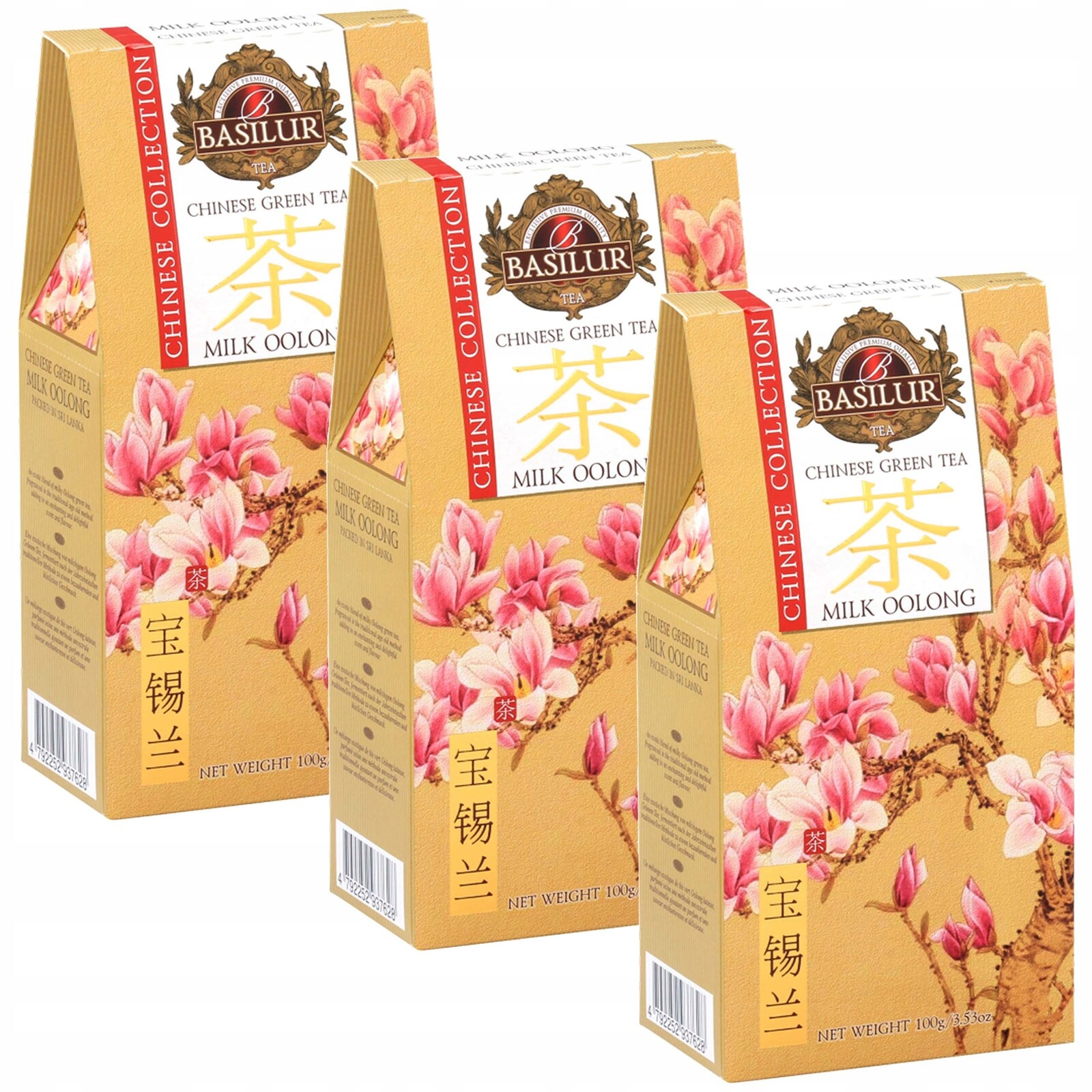 Basilur Chinese Oolong Tea čínský Zelený čaj s nádechem mléka 100 g x 3