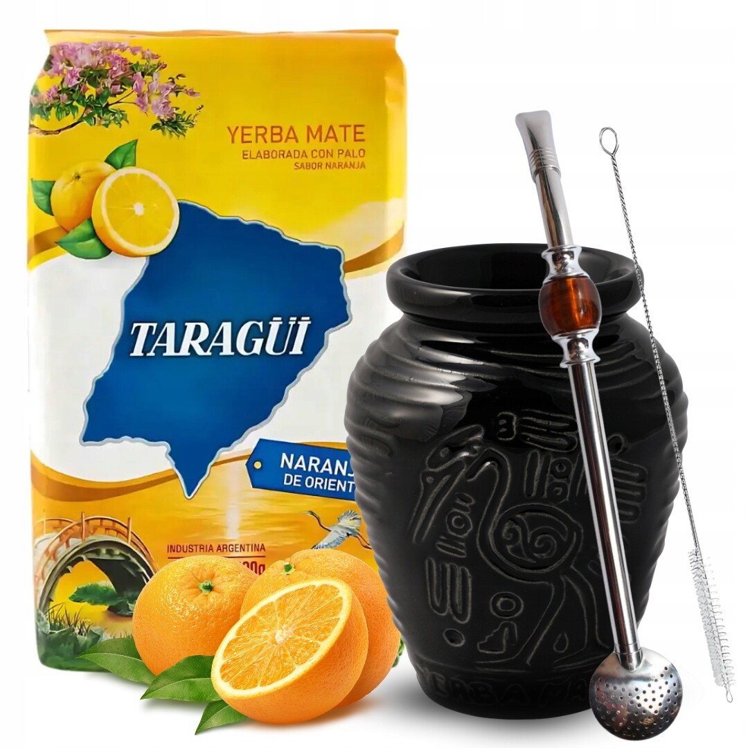 Sada Yerba Mate Taragui Naranja (oranžová) Matero Bombilla