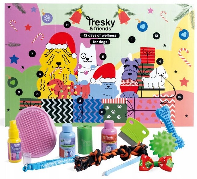 Adventní Kalendář Pro Psa Kosmetika Hračky Pes Doplňky 12