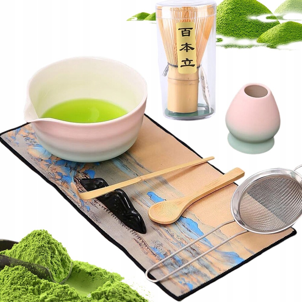 Matcha 8v1Box 8-dílná sada na matchu Metla Lžička Podstavec