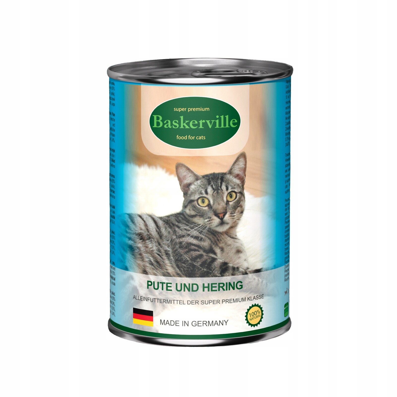 Baskerville Premium mokré krmivo pro kočky Krůta 6x400g