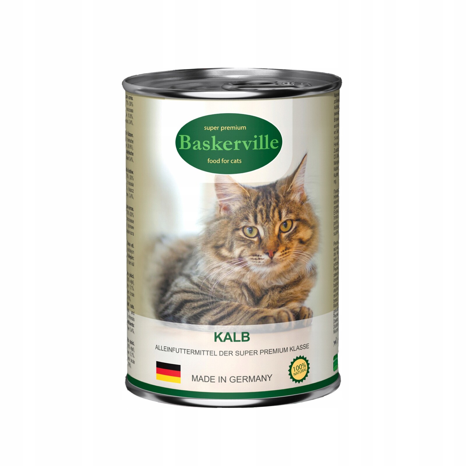 Baskerville Premium mokré krmivo pro kočky Adult Telecí 12 x 400 g