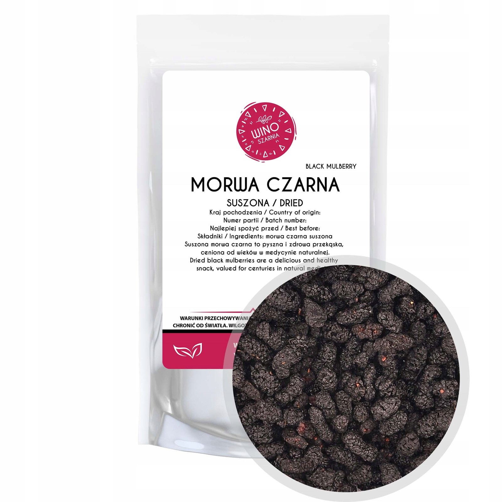 Moruše celá sušená přírodní sladkost bez přidaného cukru 500 g