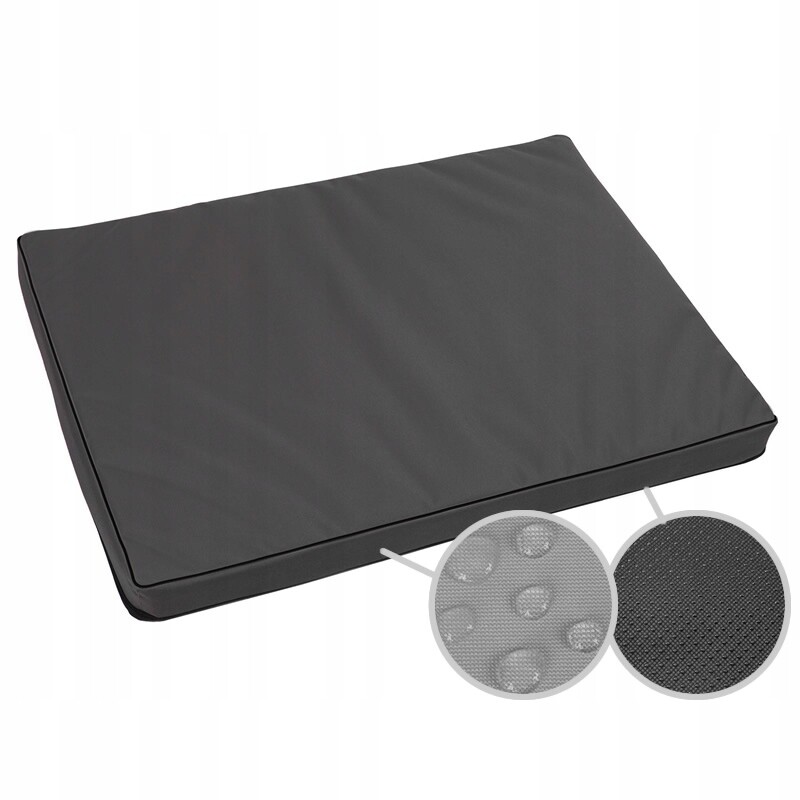 Pelíšek potah matrace postel pro psa pelíšek pro kočky, 100x75x6cm, tmavě šedo-černá