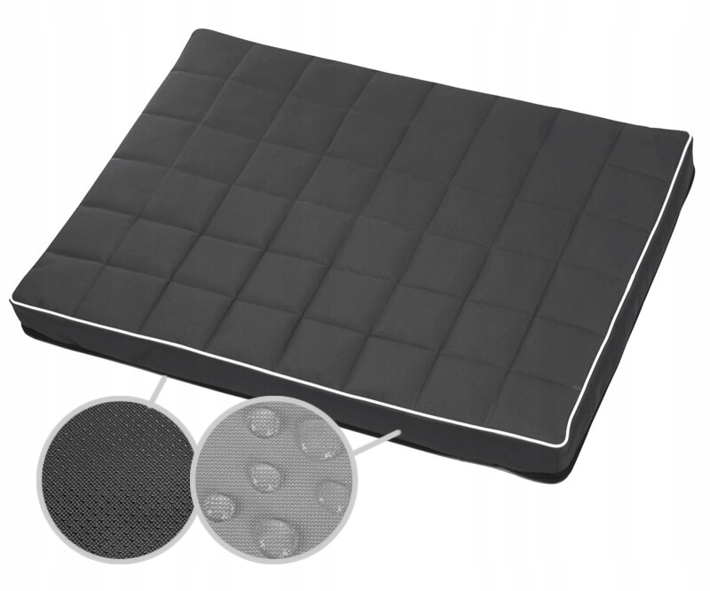 Pelíšek pro psy, matrace Pelíšek potah 120x90x5, tmavě šedobílý, Premium