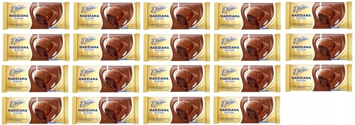 19x 100g Wedel mléčná Čokoláda s čokoládovou náplní Karton