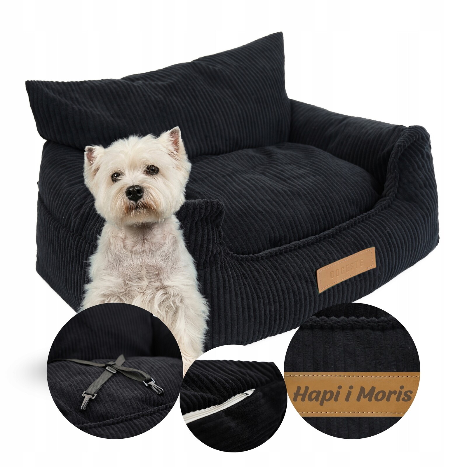 Autosedačka, přepravka pro 2 psy, sedačka pelíšek Bonus