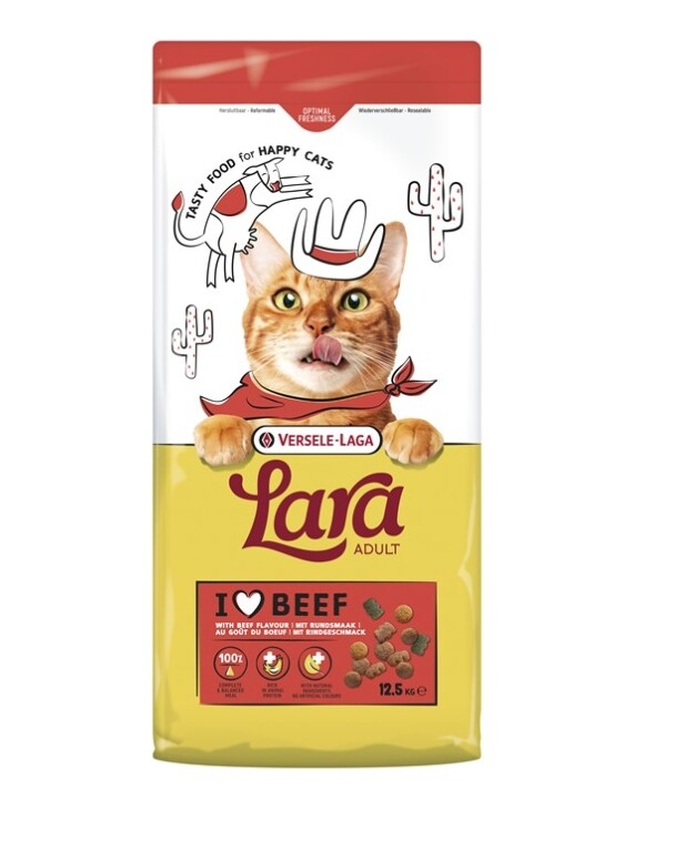 VL-Lara Adult Beef 12,5 kg – krmivo pro dospělé kočky s hovězí příchutí