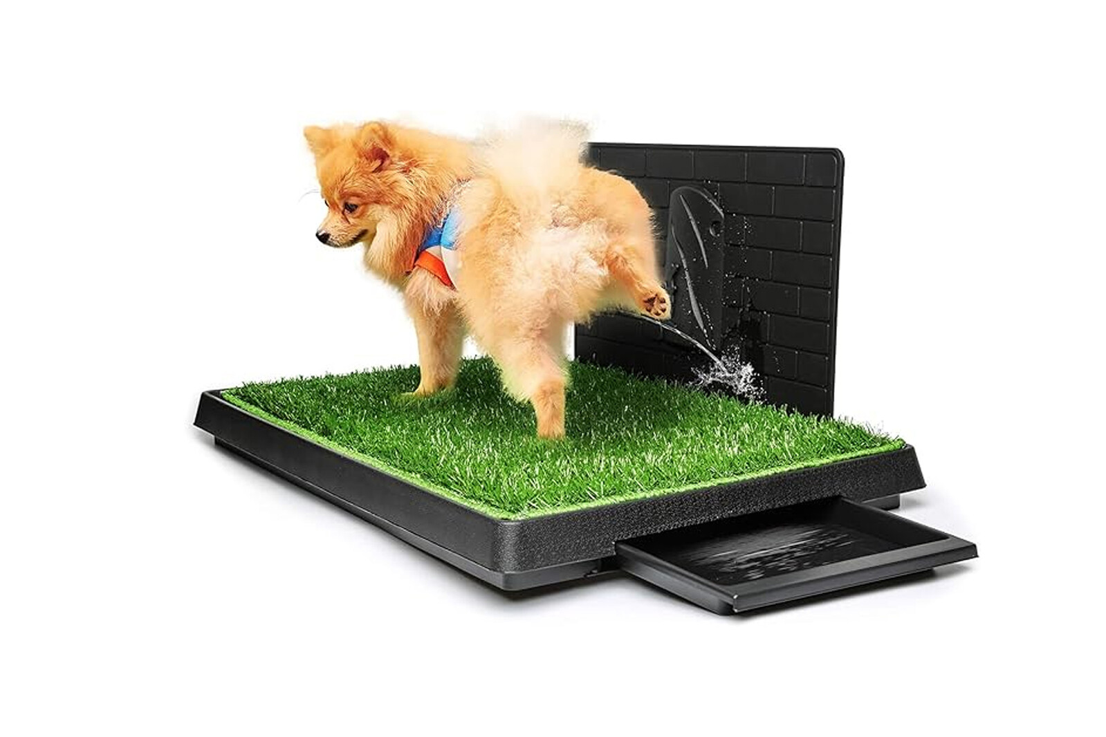 Hompet toaleta pro psa s trávníkem a podnosem 76×51 cm, tréninková toaleta