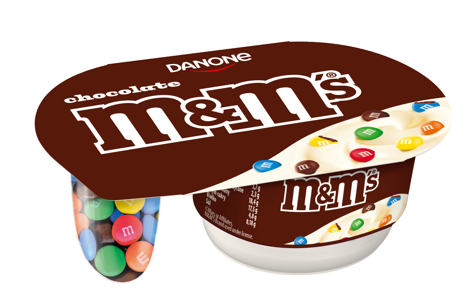 Danone Jogurt s vanilkovou příchutí a dražé MM's 120 g Set 10 x