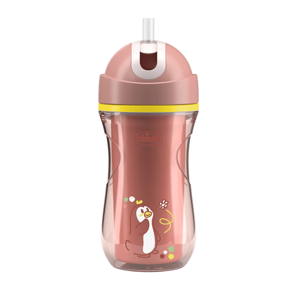 CHICCO Hrneček Sport se slámkou pink, 14m+ 266 ml