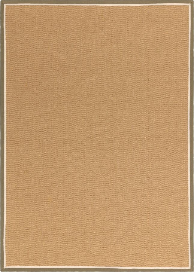 Khaki/v přírodní barvě oboustranný/ručně tkaný jutový koberec 160x230 cm Bordo Herringbone Khaki – Asiatic Carpets