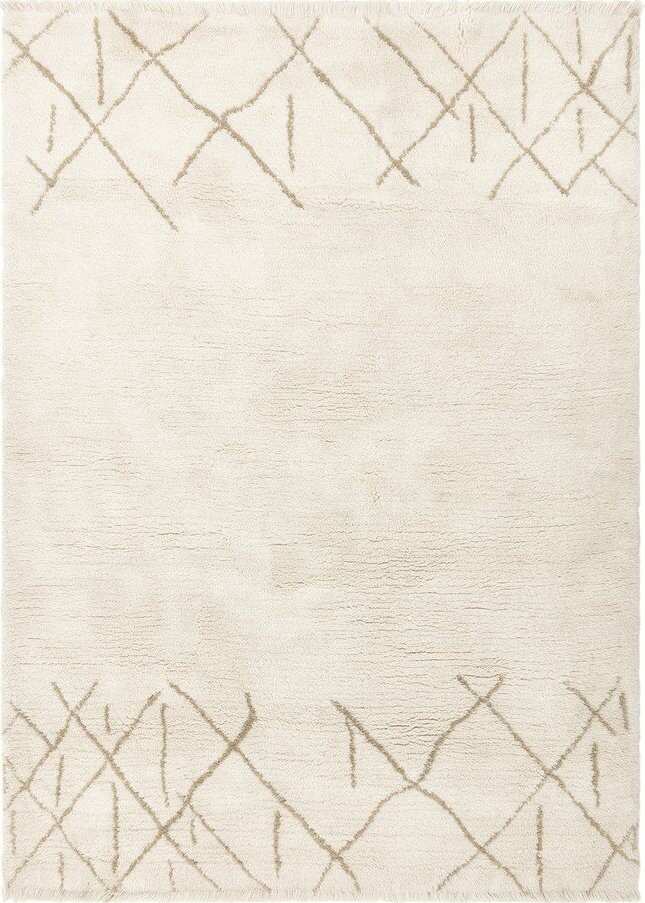 Krémový pratelný/ručně tkaný vlněný koberec 120x170 cm Azera Crosshatch – Asiatic Carpets