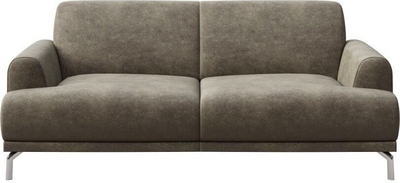 Šedá pohovka z imitace kůže MESONICA Puzo, 170 cm