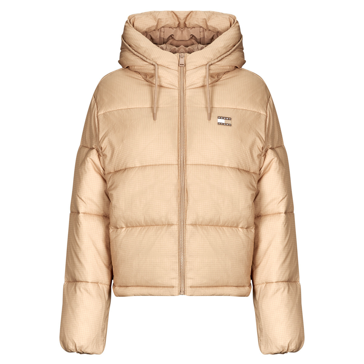 Tommy Jeans  TJW HOODED PUFFER JACKET  Béžová