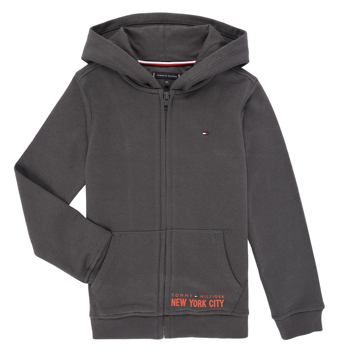 Tommy Hilfiger  NYC PRINT ZIPTHROUGH HOODIE  Šedá
