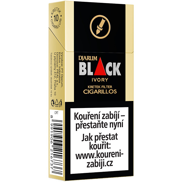Doutníky Djarum Black Ivory Kretek Filtr Cigarillos 10ks