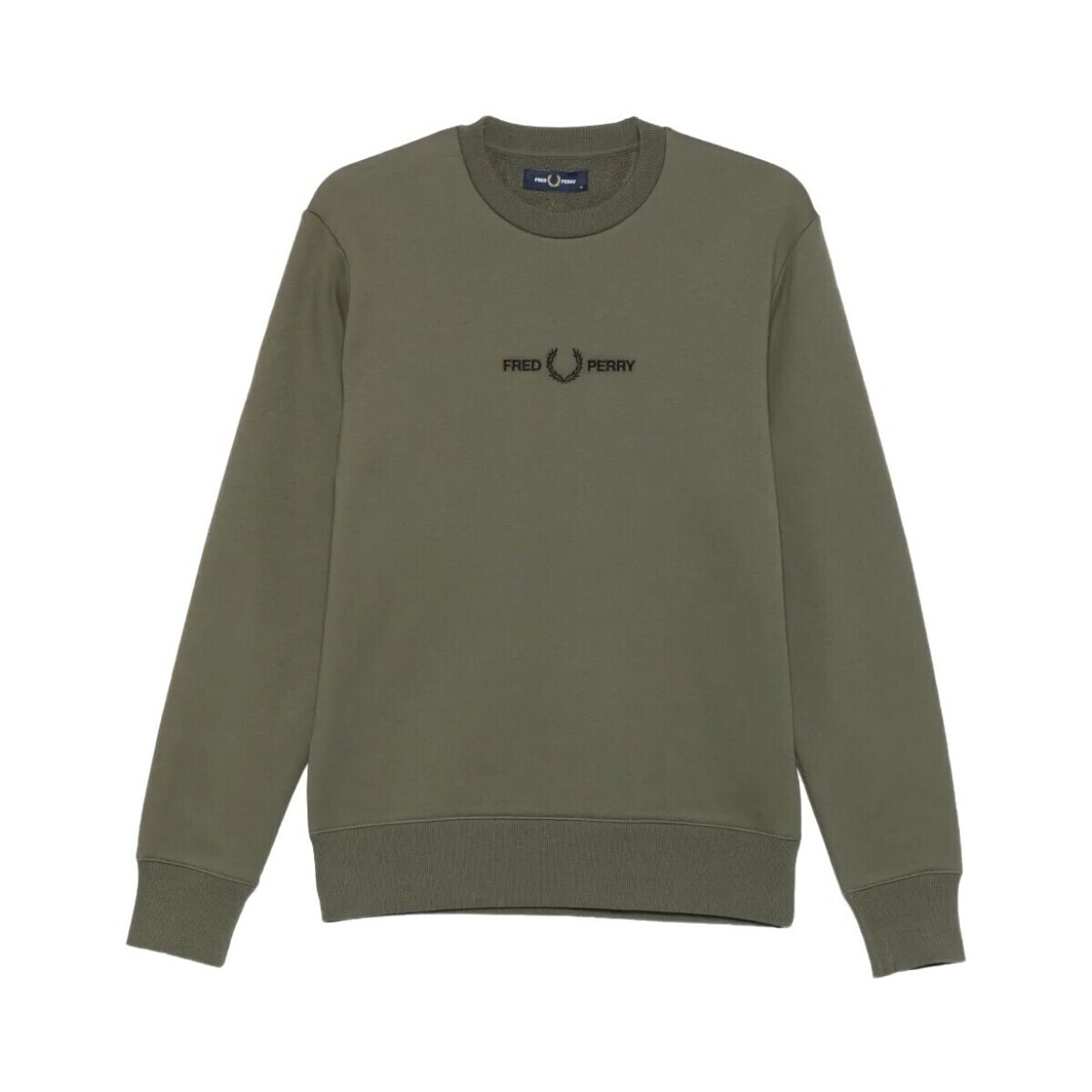 Fred Perry  EMBROIDERED SWEATSHIRT  Zelená